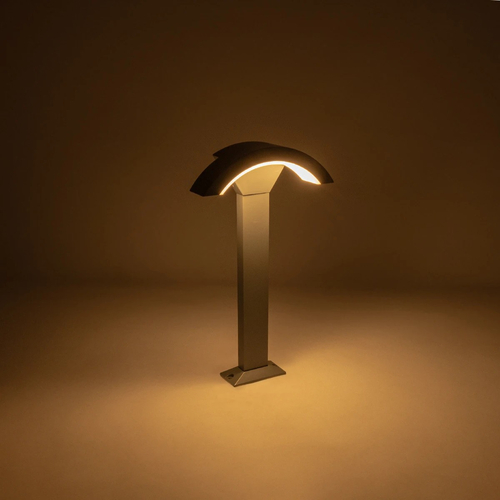 kelvo® GREMO KLV-101-0125 Μοντέρνο Φωτιστικό Κολωνάκι Κήπου LED 10W 1050lm 45° AC 220-240V Αδιάβροχο IP65 Θερμό Λευκό 2700K - Lumileds SMD Chip & TÜV SÜD Driver - Γκρι Ανθρακί Ματ - Μ29.5 x Π11.5 x Υ50cm - 5 Χρόνια Εγγύηση