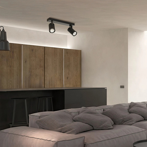 kelvo® SPOTA KLV-101-0136 Μοντέρνο Κινούμενο Φωτιστικό Σποτ Οροφής με Ντουί 2 x GU10 90° AC 220-240V IP20 - Μαύρο Ματ - Μ30 x Π6 x Υ14.5cm kelvo® SPOTA KLV-101-0136 Μοντέρνο Κινούμενο Φωτιστικό Σποτ Οροφής με Ντουί 2 x GU10 90° AC 220-240V IP20 - Μαύρο Ματ - Μ30 x Π6 x Υ14.5cm