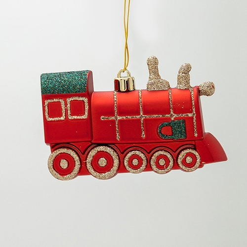 ΠΛΑΣΤΙΚΟ ΣΤΟΛΙΔΙ, ΚΟΚΚΙΝΟ ΤΡΕΝΑΚΙ ΜΕ ΠΡΑΣΙΝΟ GLITTER, ΣΕΤ 2ΤΜΧ, 11cm