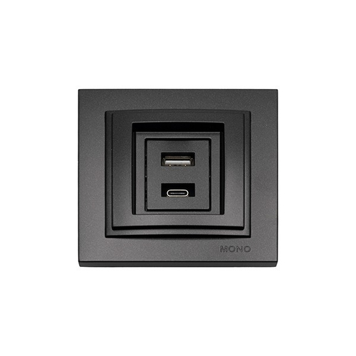 ΠΡΙΖΑ USB 220V / 5V 2.4A ΜΑΥΡΟ