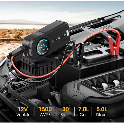 Εκκινητής μπαταρίας οχημάτων Jump Starter & αεροσυμπιεστής - JG819 - 567819