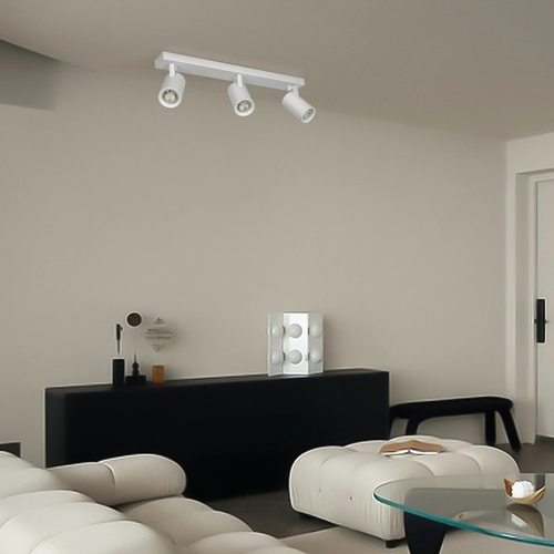 kelvo® SPOTA KLV-101-0139 Μοντέρνο Κινούμενο Φωτιστικό Σποτ Οροφής με Ντουί 3 x GU10 90° AC 220-240V IP20 - Λευκό Ματ - Μ48 x Π6.2 x Υ14cm kelvo® SPOTA KLV-101-0139 Μοντέρνο Κινούμενο Φωτιστικό Σποτ Οροφής με Ντουί 3 x GU10 90° AC 220-240V IP20 - Λευκό Ματ - Μ48 x Π6.2 x Υ14cm