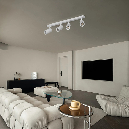 kelvo® SPOTA KLV-101-0141 Μοντέρνο Κινούμενο Φωτιστικό Σποτ Οροφής με Ντουί 4 x GU10 90° AC 220-240V IP20 - Λευκό Ματ - Μ64 x Π6 x Υ14cm kelvo® SPOTA KLV-101-0141 Μοντέρνο Κινούμενο Φωτιστικό Σποτ Οροφής με Ντουί 4 x GU10 90° AC 220-240V IP20 - Λευκό Ματ - Μ64 x Π6 x Υ14cm