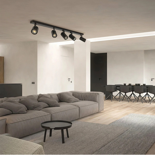 kelvo® SPOTA KLV-101-0142 Μοντέρνο Κινούμενο Φωτιστικό Σποτ Οροφής με Ντουί 5 x GU10 90° AC 220-240V IP20 - Μαύρο Ματ - Μ79.5 x Π6.3 x Υ14cm kelvo® SPOTA KLV-101-0142 Μοντέρνο Κινούμενο Φωτιστικό Σποτ Οροφής με Ντουί 5 x GU10 90° AC 220-240V IP20 - Μαύρο Ματ - Μ79.5 x Π6.3 x Υ14cm