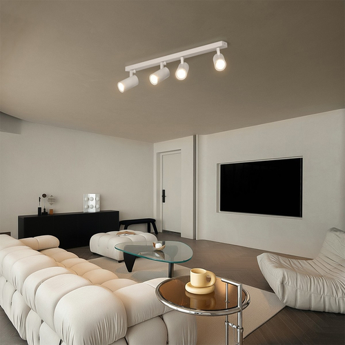 kelvo® SPOTA KLV-101-0141 Μοντέρνο Κινούμενο Φωτιστικό Σποτ Οροφής με Ντουί 4 x GU10 90° AC 220-240V IP20 - Λευκό Ματ - Μ64 x Π6 x Υ14cm kelvo® SPOTA KLV-101-0141 Μοντέρνο Κινούμενο Φωτιστικό Σποτ Οροφής με Ντουί 4 x GU10 90° AC 220-240V IP20 - Λευκό Ματ - Μ64 x Π6 x Υ14cm