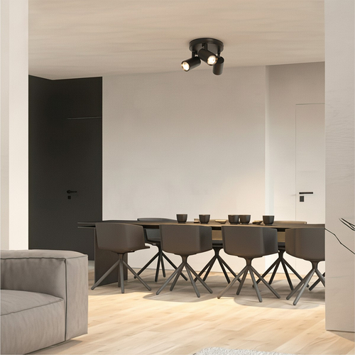 kelvo® SPOTA KLV-101-0144 Μοντέρνο Κινούμενο Φωτιστικό Σποτ Οροφής με Ντουί 3 x GU10 90° AC 220-240V IP20 - Μαύρο Ματ - Μ19 x Π19 x Υ14cm kelvo® SPOTA KLV-101-0144 Μοντέρνο Κινούμενο Φωτιστικό Σποτ Οροφής με Ντουί 3 x GU10 90° AC 220-240V IP20 - Μαύρο Ματ - Μ19 x Π19 x Υ14cm