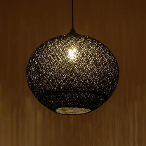 GLOBOSTAR® SOLEI 205-0004 Boho Κρεμαστό Φωτιστικό Οροφής με Ντουί 1 x E27 AC 220-240V IP20 - Μαύρο - M40 x Π40 x Υ45cm GLOBOSTAR® SOLEI 205-0004 Boho Κρεμαστό Φωτιστικό Οροφής με Ντουί 1 x E27 AC 220-240V IP20 - Μαύρο - M40 x Π40 x Υ45cm