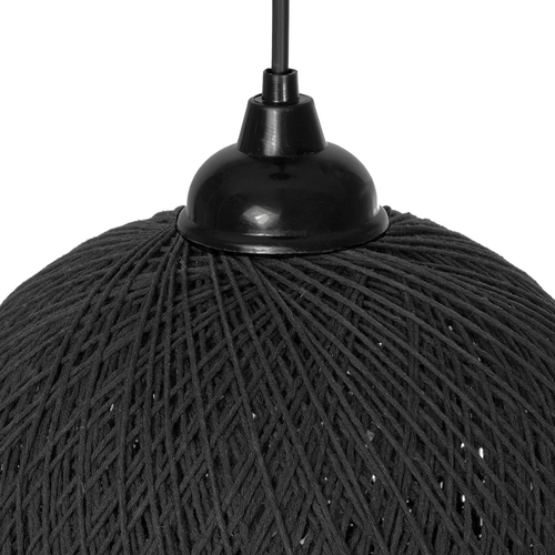 GLOBOSTAR® SOLEI 205-0006 Boho Κρεμαστό Φωτιστικό Οροφής με Ντουί 1 x E27 AC 220-240V IP20 - Μαύρο - M20 x Π20 x Υ25cm GLOBOSTAR® SOLEI 205-0006 Boho Κρεμαστό Φωτιστικό Οροφής με Ντουί 1 x E27 AC 220-240V IP20 - Μαύρο - M20 x Π20 x Υ25cm