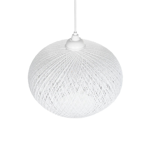 GLOBOSTAR® SOLEI 205-0008 Boho Κρεμαστό Φωτιστικό Οροφής με Ντουί 1 x E27 AC 220-240V IP20 - Λευκό - M30 x Π30 x Υ35cm