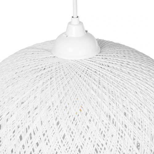 GLOBOSTAR® SOLEI 205-0008 Boho Κρεμαστό Φωτιστικό Οροφής με Ντουί 1 x E27 AC 220-240V IP20 - Λευκό - M30 x Π30 x Υ35cm