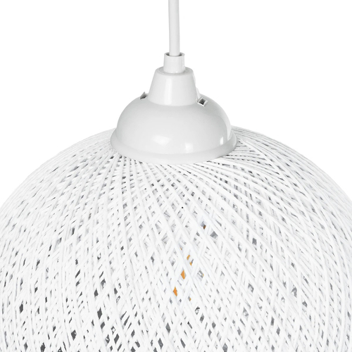 GLOBOSTAR® SOLEI 205-0009 Boho Κρεμαστό Φωτιστικό Οροφής με Ντουί 1 x E27 AC 220-240V IP20 - Λευκό - M20 x Π20 x Υ25cm GLOBOSTAR® SOLEI 205-0009 Boho Κρεμαστό Φωτιστικό Οροφής με Ντουί 1 x E27 AC 220-240V IP20 - Λευκό - M20 x Π20 x Υ25cm