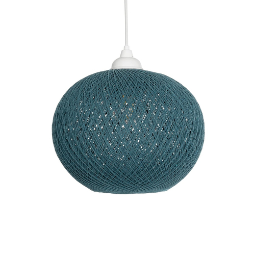 GLOBOSTAR® SOLEI 205-0011 Boho Κρεμαστό Φωτιστικό Οροφής με Ντουί 1 x E27 AC 220-240V IP20 - Τιρκουάζ - M30 x Π30 x Υ35cm