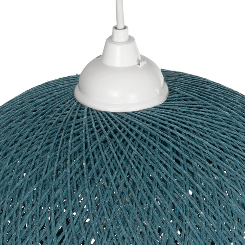 GLOBOSTAR® SOLEI 205-0011 Boho Κρεμαστό Φωτιστικό Οροφής με Ντουί 1 x E27 AC 220-240V IP20 - Τιρκουάζ - M30 x Π30 x Υ35cm