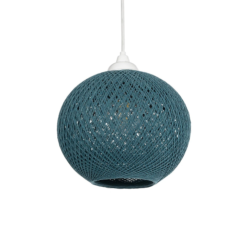 GLOBOSTAR® SOLEI 205-0012 Boho Κρεμαστό Φωτιστικό Οροφής με Ντουί 1 x E27 AC 220-240V IP20 - Τιρκουάζ - M20 x Π20 x Υ25cm GLOBOSTAR® SOLEI 205-0012 Boho Κρεμαστό Φωτιστικό Οροφής με Ντουί 1 x E27 AC 220-240V IP20 - Τιρκουάζ - M20 x Π20 x Υ25cm