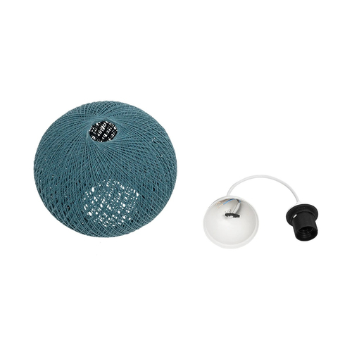 GLOBOSTAR® SOLEI 205-0012 Boho Κρεμαστό Φωτιστικό Οροφής με Ντουί 1 x E27 AC 220-240V IP20 - Τιρκουάζ - M20 x Π20 x Υ25cm GLOBOSTAR® SOLEI 205-0012 Boho Κρεμαστό Φωτιστικό Οροφής με Ντουί 1 x E27 AC 220-240V IP20 - Τιρκουάζ - M20 x Π20 x Υ25cm