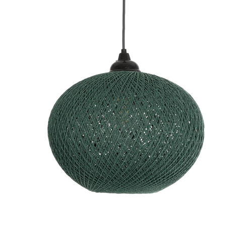 GLOBOSTAR® SOLEI 205-0014 Boho Κρεμαστό Φωτιστικό Οροφής με Ντουί 1 x E27 AC 220-240V IP20 - Πράσινο - M30 x Π30 x Υ35cm