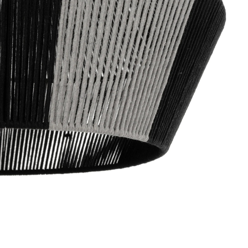 GLOBOSTAR® ANGULUS 205-0021 Boho Κρεμαστό Φωτιστικό Οροφής με Ντουί 1 x E27 AC 220-240V IP20 - Μαύρο & Γκρι - M40 x Π40 x Υ35cm
