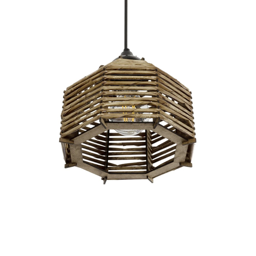 GLOBOSTAR® JUTTO 205-0040 Boho Κρεμαστό Φωτιστικό Οροφής με Ντουί 1 x E27 AC 220-240V IP20 - Μπεζ - M20 x Π20 x Υ18cm