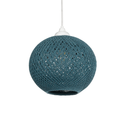 GLOBOSTAR® SOLEI 205-0012 Boho Κρεμαστό Φωτιστικό Οροφής με Ντουί 1 x E27 AC 220-240V IP20 - Τιρκουάζ - M20 x Π20 x Υ25cm GLOBOSTAR® SOLEI 205-0012 Boho Κρεμαστό Φωτιστικό Οροφής με Ντουί 1 x E27 AC 220-240V IP20 - Τιρκουάζ - M20 x Π20 x Υ25cm