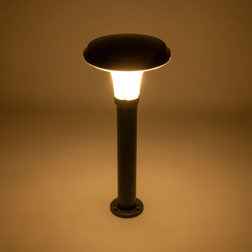 GLOBOSTAR® WHISPER 90548 Φωτιστικό Κολωνάκι Κήπου με Ντουί 1 x E27 AC 220-240V Αδιάβροχο IP65 - Γκρι Ανθρακί - Μ27 x Π27 x Υ79cm