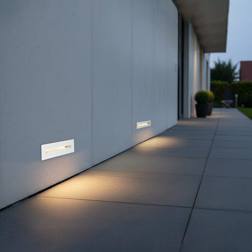 kelvo® STEPART KLV-101-0088 Μοντέρνο Χωνευτό Φωτιστικό Σκαλοπατιού - Διαδρόμου LED 6W 750lm 45° AC 220-240V Αδιάβροχο IP65 Θερμό Λευκό 2700K - Lumileds SMD Chip & TÜV SÜD Driver - Λευκό Ματ - Μ21 x Π5.5 x Υ6.5cm / Q20.3 x 5.6cm - 5 Χρόνια Εγγύηση