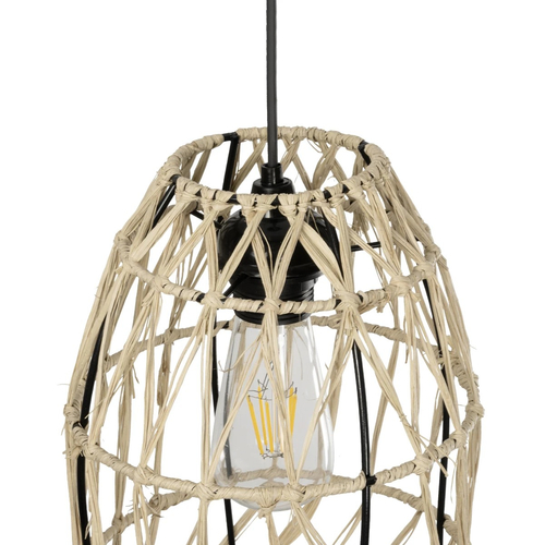 GLOBOSTAR® NETI 205-0024 Boho Κρεμαστό Φωτιστικό Οροφής με Ντουί 1 x E27 AC 220-240V IP20 - Μπεζ - M20 x Π20 x Υ49cm