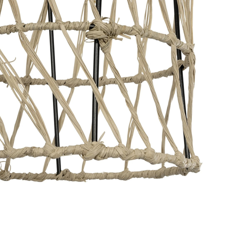 GLOBOSTAR® NETI 205-0024 Boho Κρεμαστό Φωτιστικό Οροφής με Ντουί 1 x E27 AC 220-240V IP20 - Μπεζ - M20 x Π20 x Υ49cm