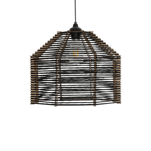 GLOBOSTAR® VORK 205-0027 Boho Κρεμαστό Φωτιστικό Οροφής με Ντουί 1 x E27 AC 220-240V IP20 - Μαύρο - M40 x Π40 x Υ36cm GLOBOSTAR® VORK 205-0027 Boho Κρεμαστό Φωτιστικό Οροφής με Ντουί 1 x E27 AC 220-240V IP20 - Μαύρο - M40 x Π40 x Υ36cm