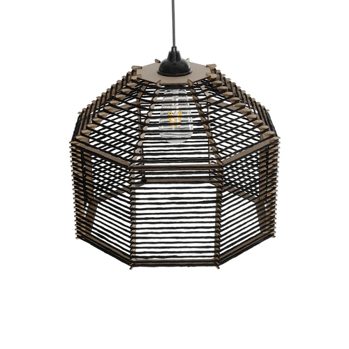 GLOBOSTAR® VORK 205-0027 Boho Κρεμαστό Φωτιστικό Οροφής με Ντουί 1 x E27 AC 220-240V IP20 - Μαύρο - M40 x Π40 x Υ36cm GLOBOSTAR® VORK 205-0027 Boho Κρεμαστό Φωτιστικό Οροφής με Ντουί 1 x E27 AC 220-240V IP20 - Μαύρο - M40 x Π40 x Υ36cm
