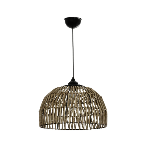 GLOBOSTAR® ARANCIA 205-0047 Boho Κρεμαστό Φωτιστικό Οροφής με Ντουί 1 x E27 AC 220-240V IP20 - Μπεζ - M35 x Π35 x Υ26cm