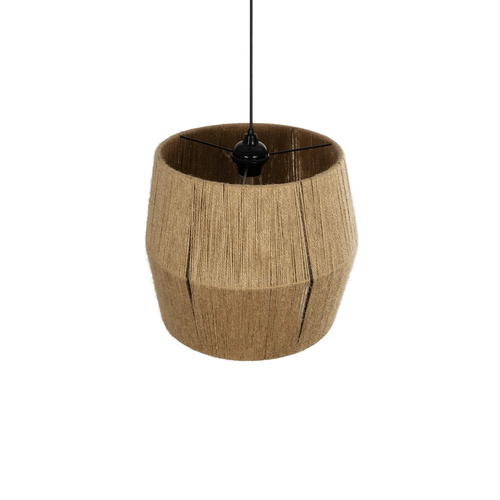 GLOBOSTAR® CONE 205-0057 Boho Κρεμαστό Φωτιστικό Οροφής με Ντουί 1 x E27 AC 220-240V IP20 - Μπεζ - M38 x Π38 x Υ34cm