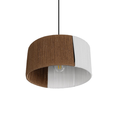 GLOBOSTAR® TAG 205-0059 Boho Κρεμαστό Φωτιστικό Οροφής με Ντουί 1 x E27 AC 220-240V IP20 - Λευκό & Καφέ - M30 x Π30 x Υ18cm GLOBOSTAR® TAG 205-0059 Boho Κρεμαστό Φωτιστικό Οροφής με Ντουί 1 x E27 AC 220-240V IP20 - Λευκό & Καφέ - M30 x Π30 x Υ18cm
