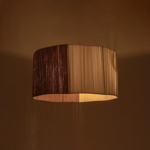 GLOBOSTAR® TAG 205-0060 Boho Κρεμαστό Φωτιστικό Οροφής με Ντουί 1 x E27 AC 220-240V IP20 - Μπεζ & Καφέ - M60 x Π60 x 35cm