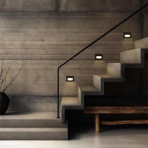 kelvo® STEPART KLV-101-0083 Μοντέρνο Χωνευτό Φωτιστικό Σκαλοπατιού - Διαδρόμου LED 6W 750lm 45° AC 220-240V Αδιάβροχο IP65 Θερμό Λευκό 2700K - Lumileds SMD Chip & TÜV SÜD Driver - Μαύρο Ματ - Μ11.5 x Π5.3 x Υ8.3cm / Q10.63 x 7.61cm - 5 Χρόνια Εγγύηση