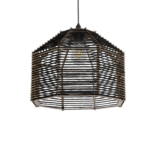 GLOBOSTAR® VORK 205-0027 Boho Κρεμαστό Φωτιστικό Οροφής με Ντουί 1 x E27 AC 220-240V IP20 - Μαύρο - M40 x Π40 x Υ36cm GLOBOSTAR® VORK 205-0027 Boho Κρεμαστό Φωτιστικό Οροφής με Ντουί 1 x E27 AC 220-240V IP20 - Μαύρο - M40 x Π40 x Υ36cm