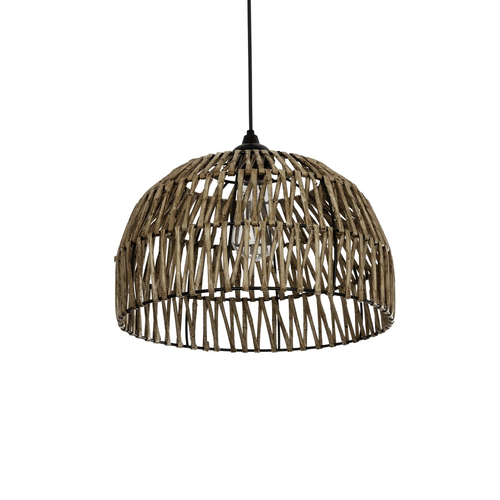 GLOBOSTAR® ARANCIA 205-0047 Boho Κρεμαστό Φωτιστικό Οροφής με Ντουί 1 x E27 AC 220-240V IP20 - Μπεζ - M35 x Π35 x Υ26cm