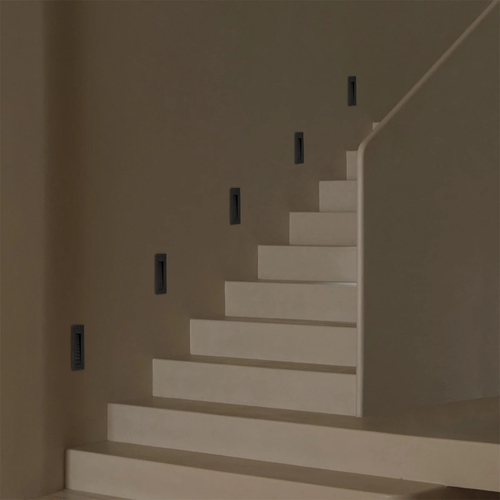 kelvo® STEPART KLV-101-0092 Μοντέρνο Χωνευτό Φωτιστικό Σκαλοπατιού - Διαδρόμου LED 7W 735lm 45° AC 220-240V Αδιάβροχο IP65 Θερμό Λευκό 2700K - Lumileds SMD Chip & TÜV SÜD Driver - Μαύρο Ματ - Μ6.5 x Π6.5 x Υ21cm / Q5.41 x 18.9cm - 5 Χρόνια Εγγύηση