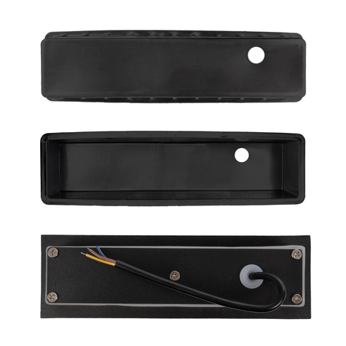 kelvo® STEPART KLV-101-0092 Μοντέρνο Χωνευτό Φωτιστικό Σκαλοπατιού - Διαδρόμου LED 7W 735lm 45° AC 220-240V Αδιάβροχο IP65 Θερμό Λευκό 2700K - Lumileds SMD Chip & TÜV SÜD Driver - Μαύρο Ματ - Μ6.5 x Π6.5 x Υ21cm / Q5.41 x 18.9cm - 5 Χρόνια Εγγύηση