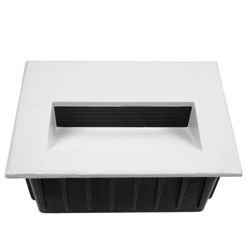 kelvo® STEPART KLV-101-0085 Μοντέρνο Χωνευτό Φωτιστικό Σκαλοπατιού - Διαδρόμου LED 6W 750lm 45° AC 220-240V Αδιάβροχο IP65 Θερμό Λευκό 2700K - Lumileds SMD Chip & TÜV SÜD Driver - Λευκό Ματ - Μ11.5 x Π5.3 x Υ8.3cm / Q10.63 x 7.61cm - 5 Χρόνια Εγγύηση