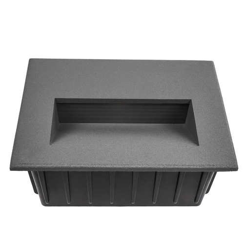 kelvo® STEPART KLV-101-0084 Μοντέρνο Χωνευτό Φωτιστικό Σκαλοπατιού - Διαδρόμου LED 6W 750lm 45° AC 220-240V Αδιάβροχο IP65 Θερμό Λευκό 2700K - Lumileds SMD Chip & TÜV SÜD Driver - Γκρι Ανθρακί Ματ - Μ11.5 x Π5.3 x Υ8.3cm / Q10.63 x 7.61cm - 5 Χρόνια Εγγύηση
