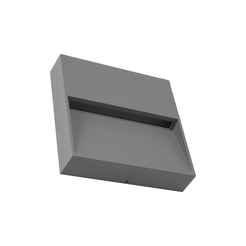 kelvo® STEPART KLV-101-0105 Μοντέρνο Φωτιστικό Σκαλοπατιού - Διαδρόμου LED 4W 500lm 45° AC 220-240V Αδιάβροχο IP65 Θερμό Λευκό 2700K - Lumileds SMD Chip & TÜV SÜD Driver - Γκρι Ανθρακί Ματ - Μ15 x Π3.5 x Υ15cm - 5 Χρόνια Εγγύηση