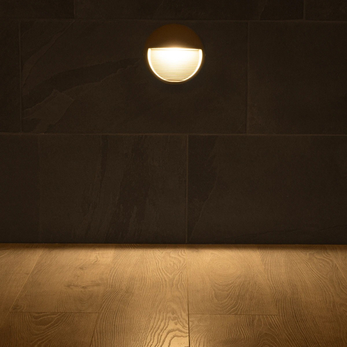 kelvo® STEPART KLV-101-0096 Μοντέρνο Φωτιστικό Σκαλοπατιού - Διαδρόμου LED 3W 375lm 45° AC 220-240V Αδιάβροχο IP65 Θερμό Λευκό 2700K - Lumileds SMD Chip & TÜV SÜD Driver - Γκρι Ανθρακί Ματ - Μ16 x Π8 x Υ16cm - 5 Χρόνια Εγγύηση