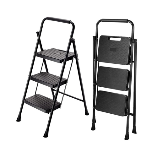 Πτυσσόμενη σκάλα-σκαμπό σιδερένια - 109-3 - 617471