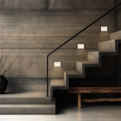 kelvo® STEPART KLV-101-0085 Μοντέρνο Χωνευτό Φωτιστικό Σκαλοπατιού - Διαδρόμου LED 6W 750lm 45° AC 220-240V Αδιάβροχο IP65 Θερμό Λευκό 2700K - Lumileds SMD Chip & TÜV SÜD Driver - Λευκό Ματ - Μ11.5 x Π5.3 x Υ8.3cm / Q10.63 x 7.61cm - 5 Χρόνια Εγγύηση