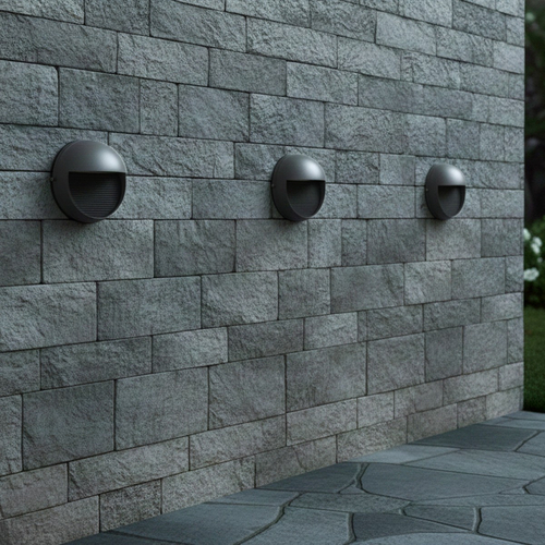 kelvo® STEPART KLV-101-0096 Μοντέρνο Φωτιστικό Σκαλοπατιού - Διαδρόμου LED 3W 375lm 45° AC 220-240V Αδιάβροχο IP65 Θερμό Λευκό 2700K - Lumileds SMD Chip & TÜV SÜD Driver - Γκρι Ανθρακί Ματ - Μ16 x Π8 x Υ16cm - 5 Χρόνια Εγγύηση