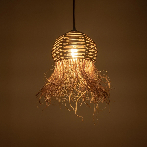 GLOBOSTAR® RIKTA 205-0077 Boho Κρεμαστό Φωτιστικό Οροφής με Ντουί 1 x E27 AC 220-240V IP20 - Μπεζ - M20 x Π20 x Υ30cm GLOBOSTAR® RIKTA 205-0077 Boho Κρεμαστό Φωτιστικό Οροφής με Ντουί 1 x E27 AC 220-240V IP20 - Μπεζ - M20 x Π20 x Υ30cm