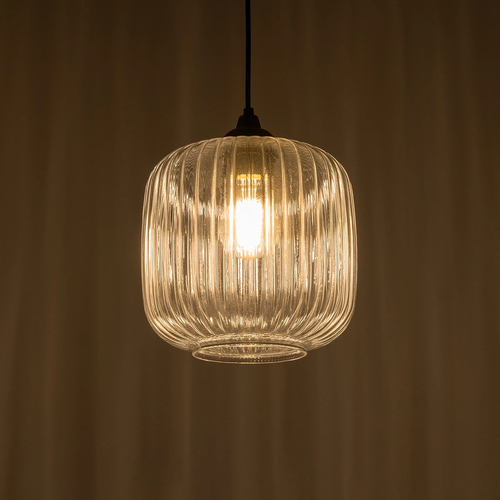 GLOBOSTAR® MELONI 206-0013 Μοντέρνο Κρεμαστό Φωτιστικό Οροφής με Ντουί 1 x E27 AC 220-240V IP20 - Διάφανο - Μ20 x Π20 x Υ24cm GLOBOSTAR® MELONI 206-0013 Μοντέρνο Κρεμαστό Φωτιστικό Οροφής με Ντουί 1 x E27 AC 220-240V IP20 - Διάφανο - Μ20 x Π20 x Υ24cm