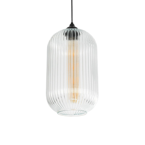 GLOBOSTAR® MELONI 206-0017 Μοντέρνο Κρεμαστό Φωτιστικό Οροφής με Ντουί 1 x E27 AC 220-240V IP20 - Διάφανο - Μ20 x Π20 x Υ38cm