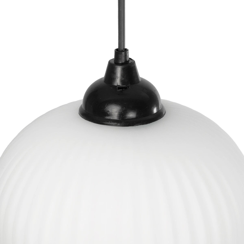 GLOBOSTAR® MELONI 206-0019 Μοντέρνο Κρεμαστό Φωτιστικό Οροφής με Ντουί 1 x E27 AC 220-240V IP20 - Λευκό - Μ20 x Π20 x Υ38cm