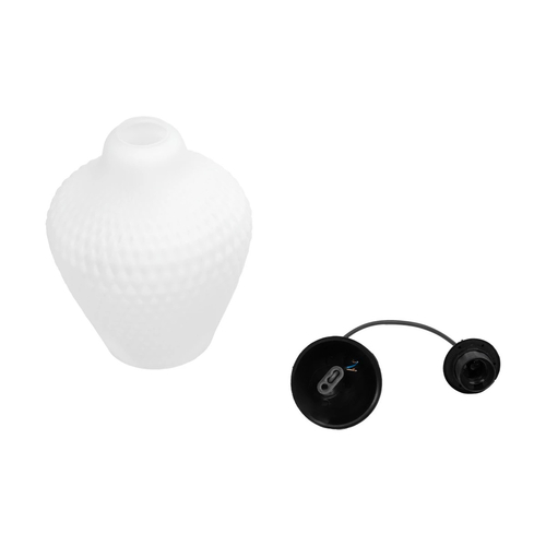 GLOBOSTAR® SKLO 206-0023 Μοντέρνο Κρεμαστό Φωτιστικό Οροφής με Ντουί 1 x E27 AC 220-240V IP20 - Λευκό - Μ22 x Π22 x Υ31cm GLOBOSTAR® SKLO 206-0023 Μοντέρνο Κρεμαστό Φωτιστικό Οροφής με Ντουί 1 x E27 AC 220-240V IP20 - Λευκό - Μ22 x Π22 x Υ31cm